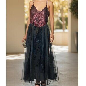 Vintage Joan Collin’s Collection Purple Metallic Slip Dress